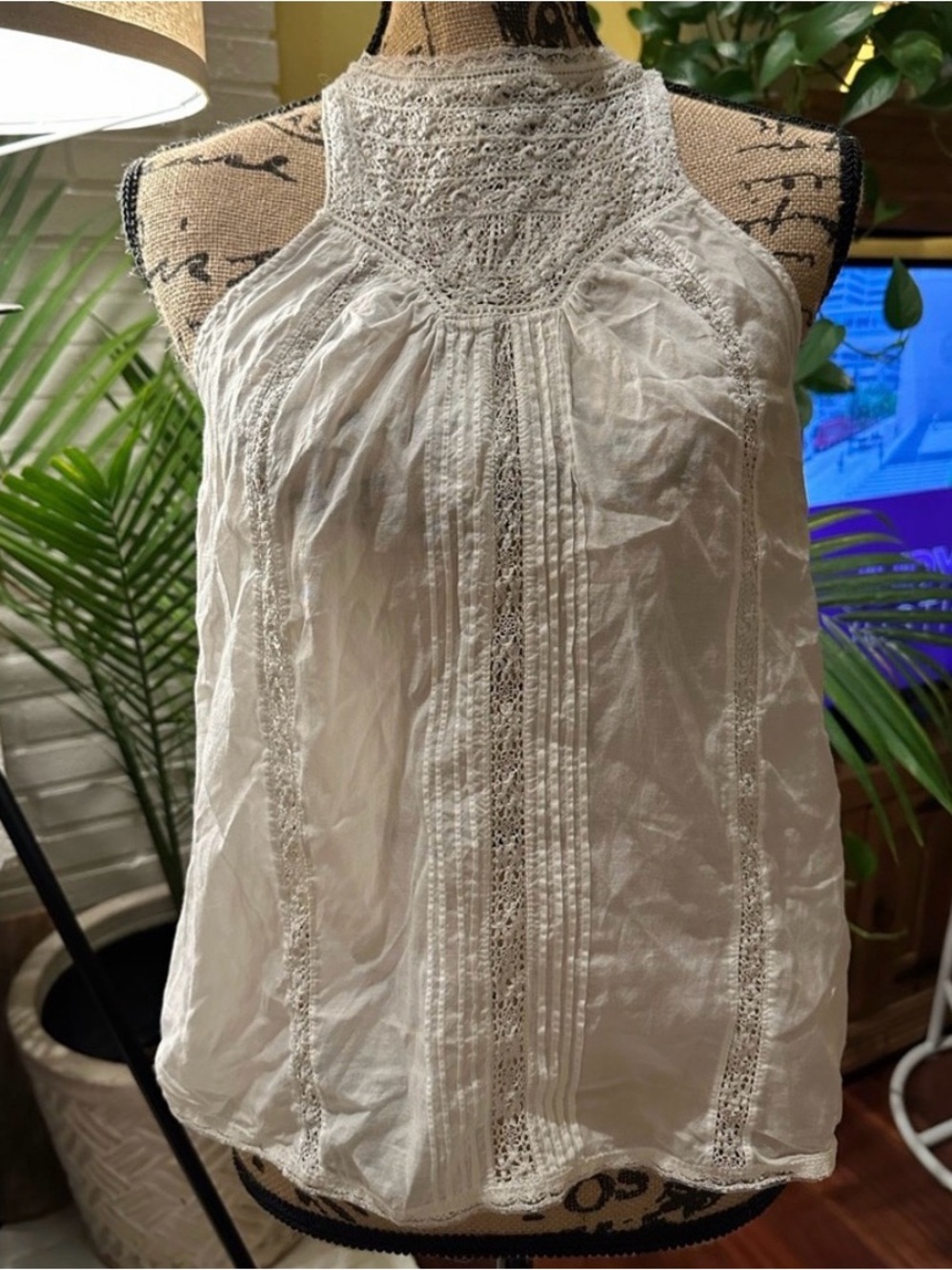 Joie White Crochet Lace Tank Top - Picture 5 of 5